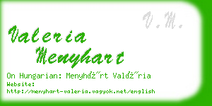 valeria menyhart business card